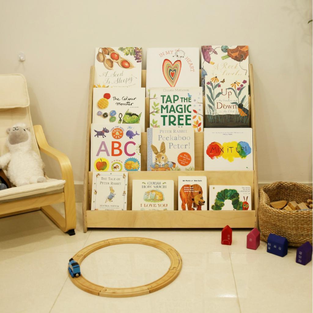 Nalanda Book Display Shelf - Large| Kids Montessori Furniture for Toddler- Birch Plywood - Totdot