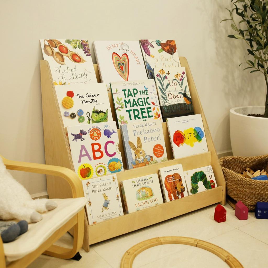 Nalanda Book Display Shelf - Large| Kids Montessori Furniture for Toddler- Birch Plywood - Totdot