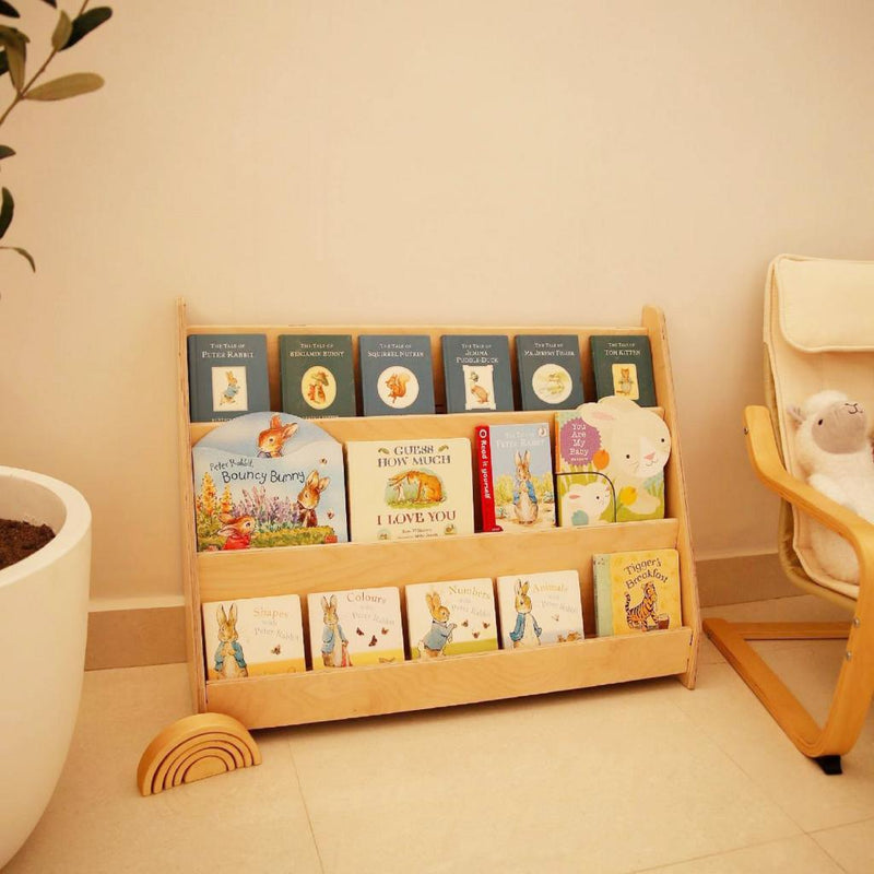 Nalanda Book Display Shelf - Medium | Kids Montessori Furniture for Toddler- Birch Plywood - Totdot