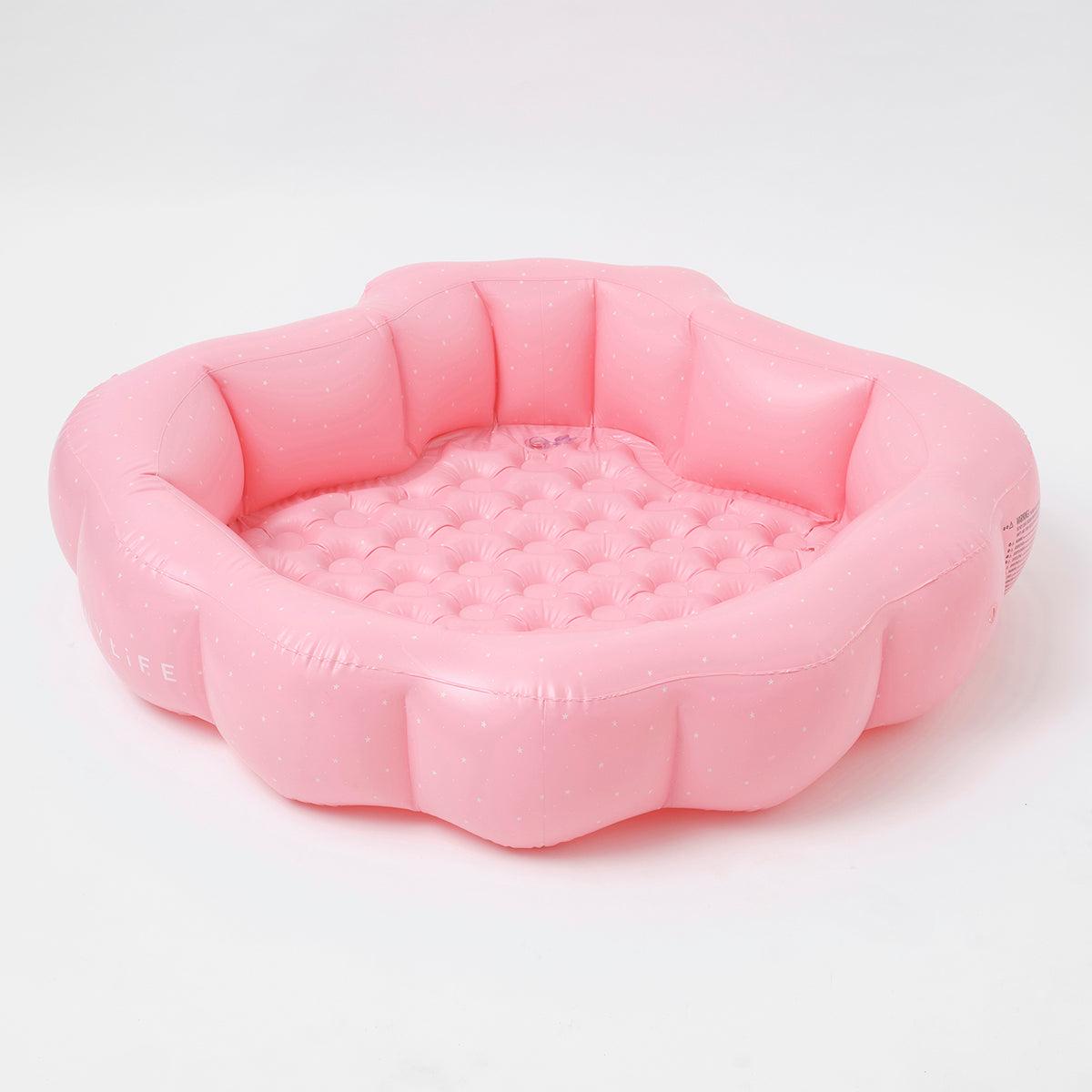 Ocean Treasure: Pink Inflatable Backyard Pool for 3-12 Years - Totdot