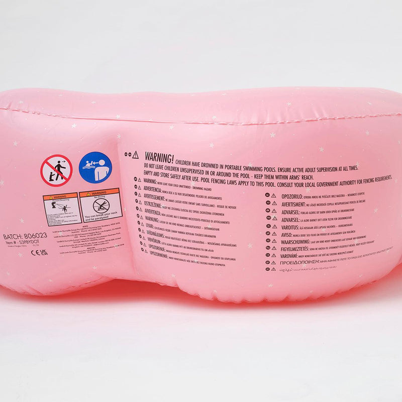 Ocean Treasure: Pink Inflatable Backyard Pool for 3-12 Years - Totdot