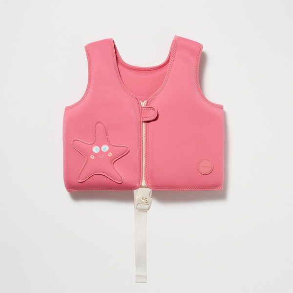 Ocean Treasure Rose: Pink Swim Vest for 1-2 Years - Totdot