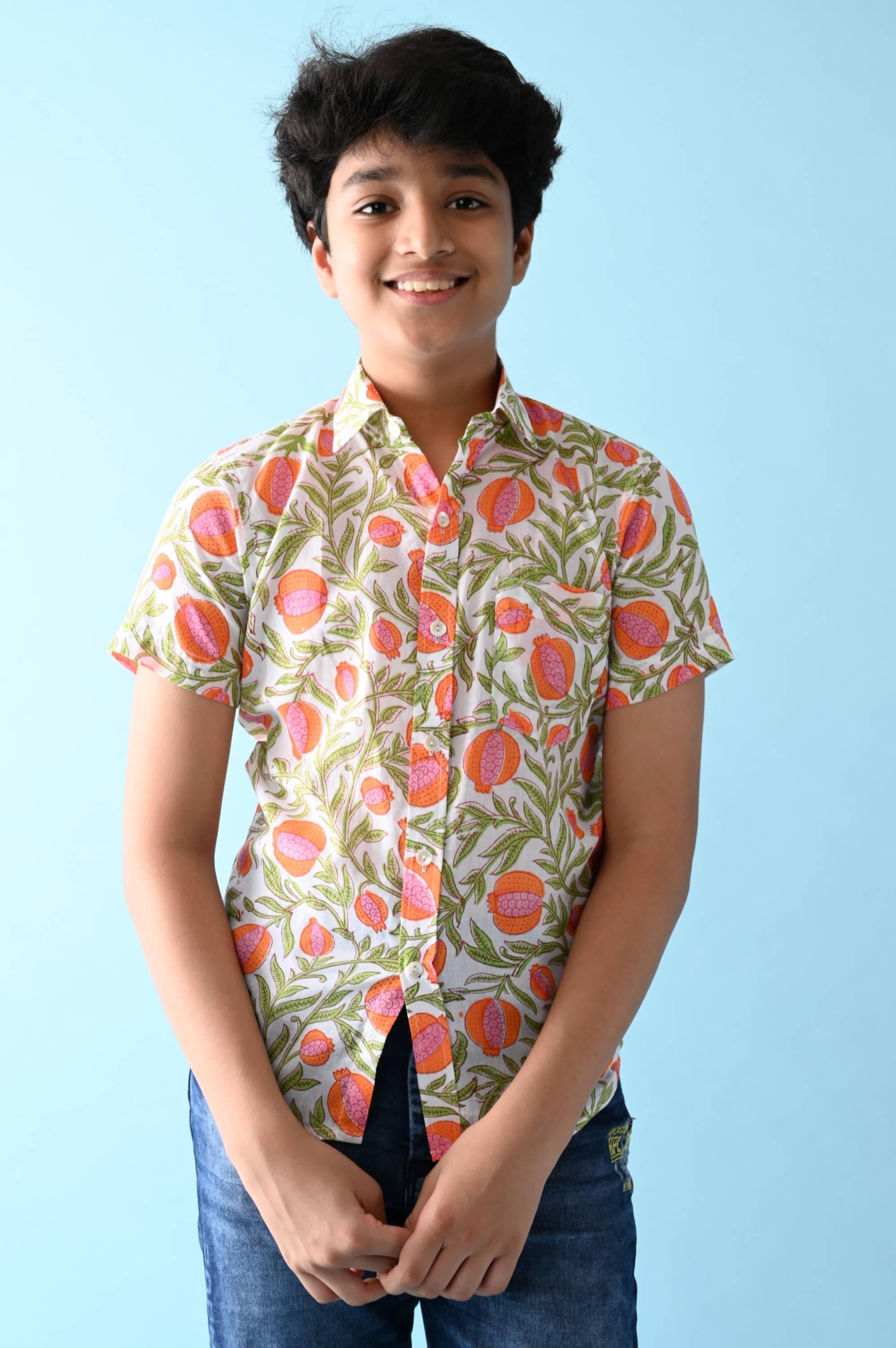 Orange Cotton Shirt - Totdot