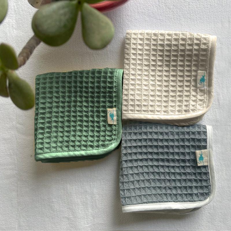 ORGANIC HANDWOVEN WAFFLE WASHCLOTHS - Totdot