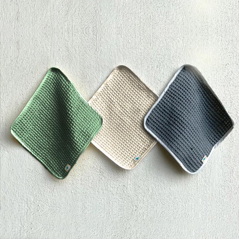 ORGANIC HANDWOVEN WAFFLE WASHCLOTHS - Totdot