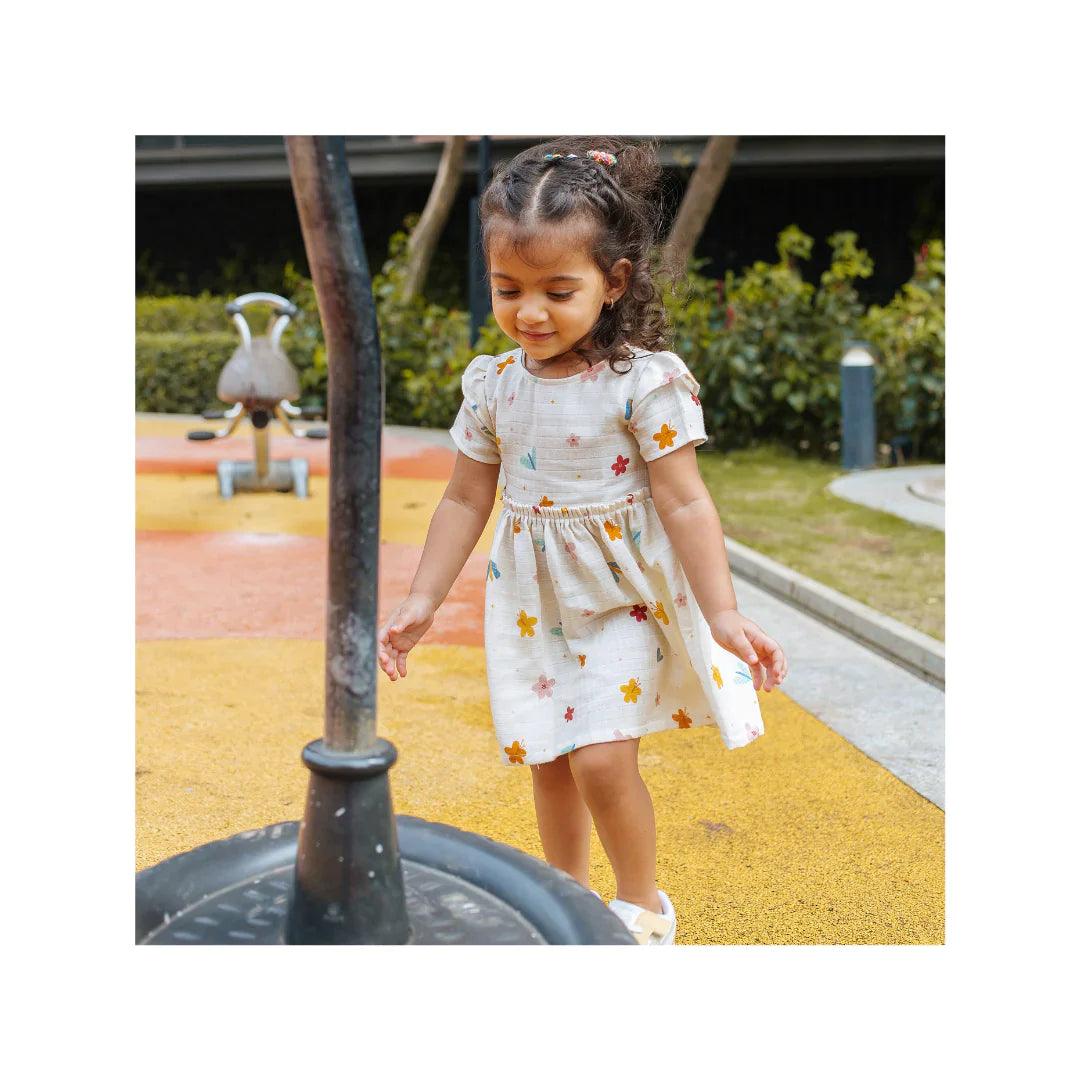 Organic Muslin Dress | A World In Bloom - Totdot