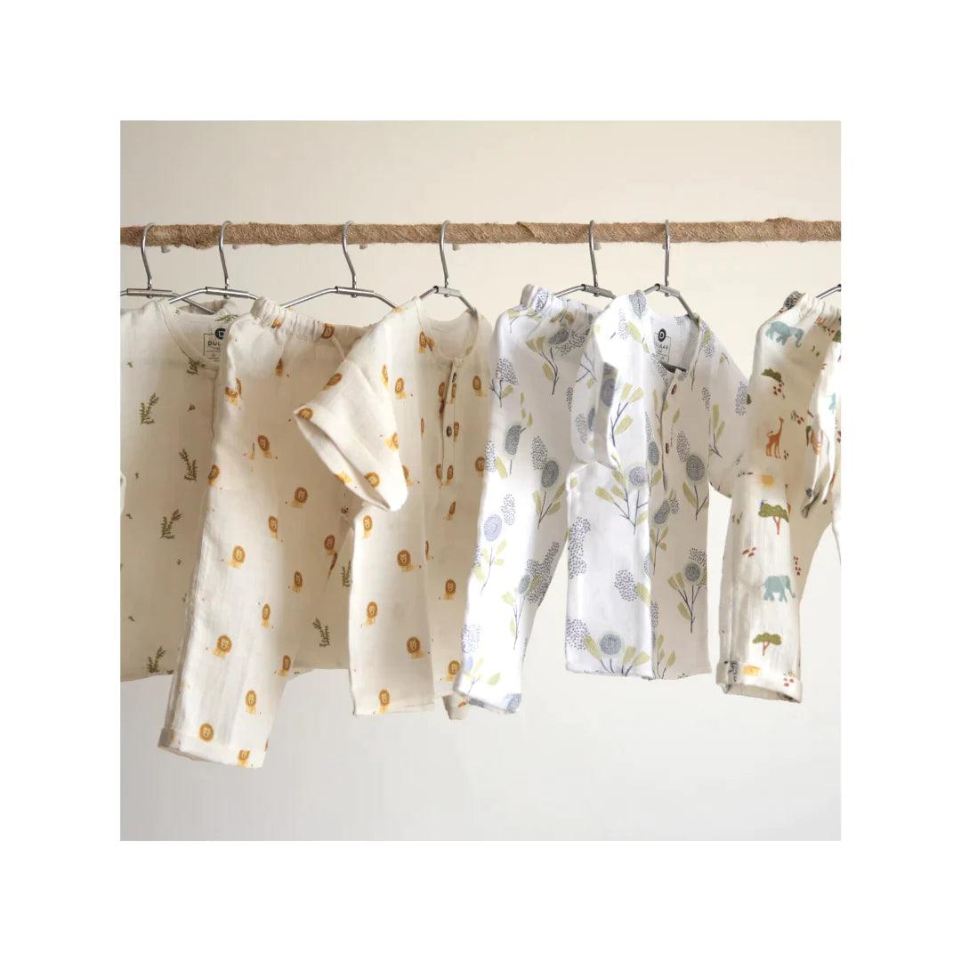 Organic Muslin Joggers Set | Green Zen - Totdot