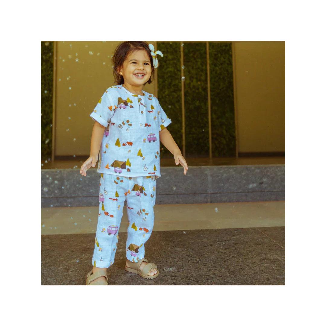 Organic Muslin Joggers Set | Just Lion Around - Totdot