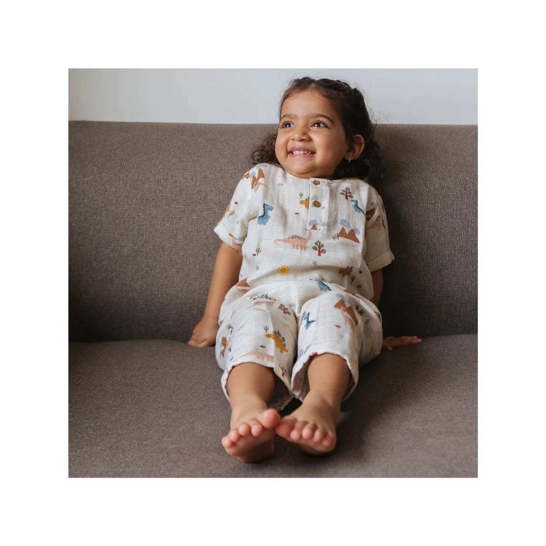 Organic Muslin Joggers Set | Just Lion Around - Totdot