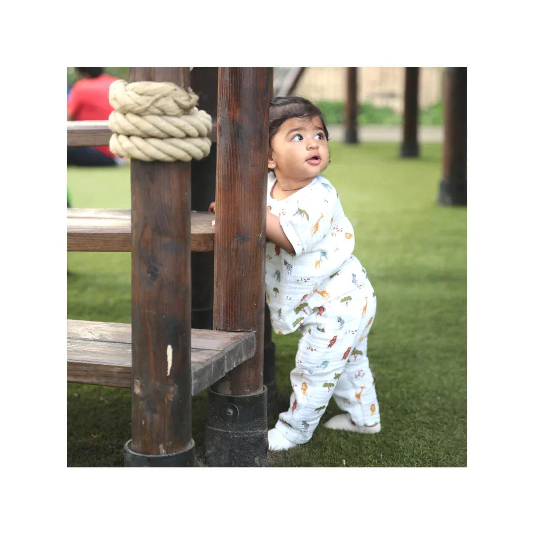 Organic Muslin Joggers Set | Just Lion Around - Totdot