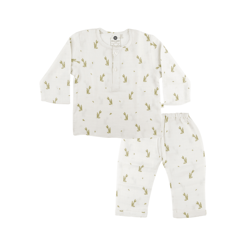 Organic Muslin Loungewear Set | Green Zen - Totdot