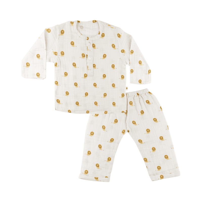 Organic Muslin Loungewear Set | Lion Around - Totdot