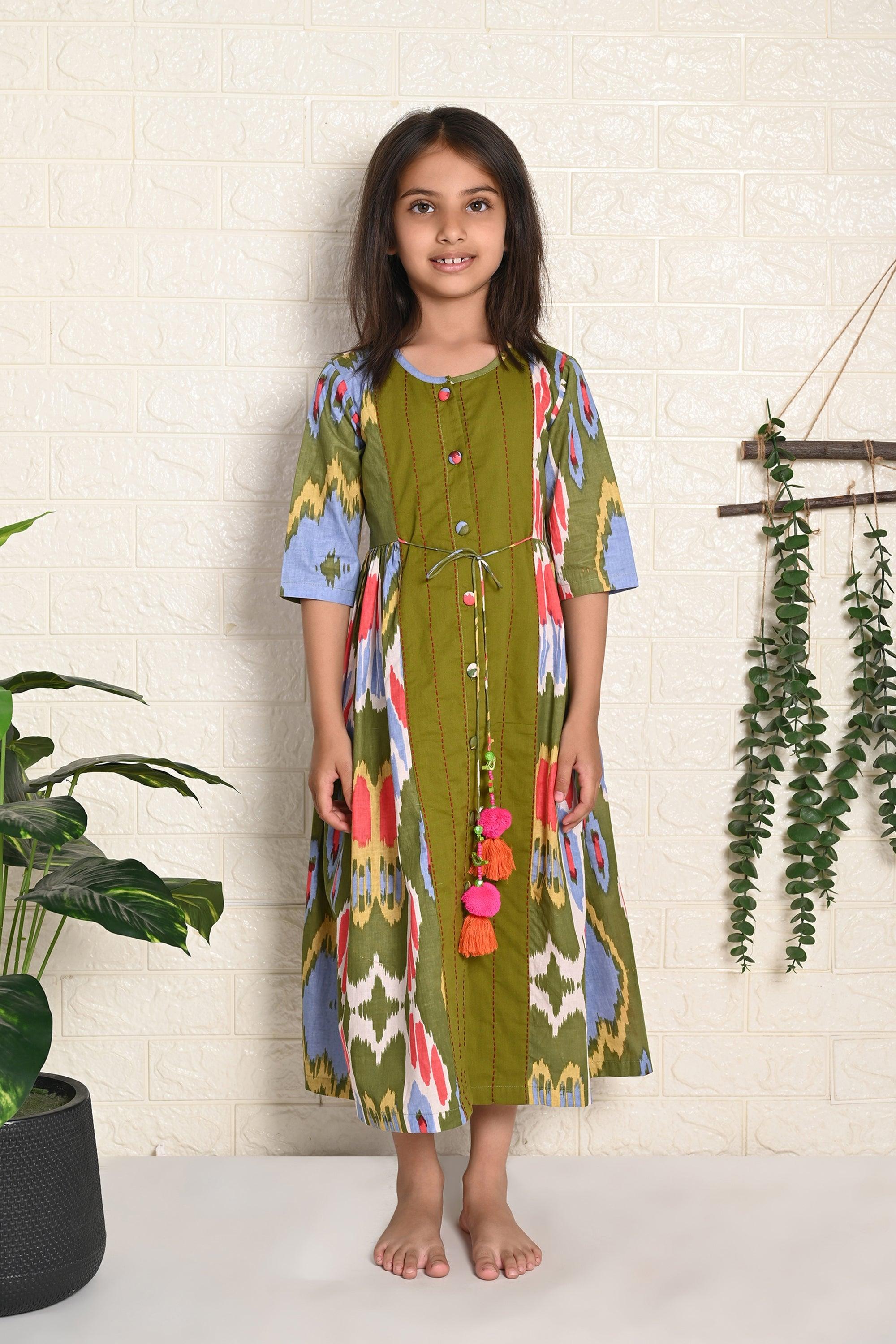 Peasent Ikat Dress - Totdot