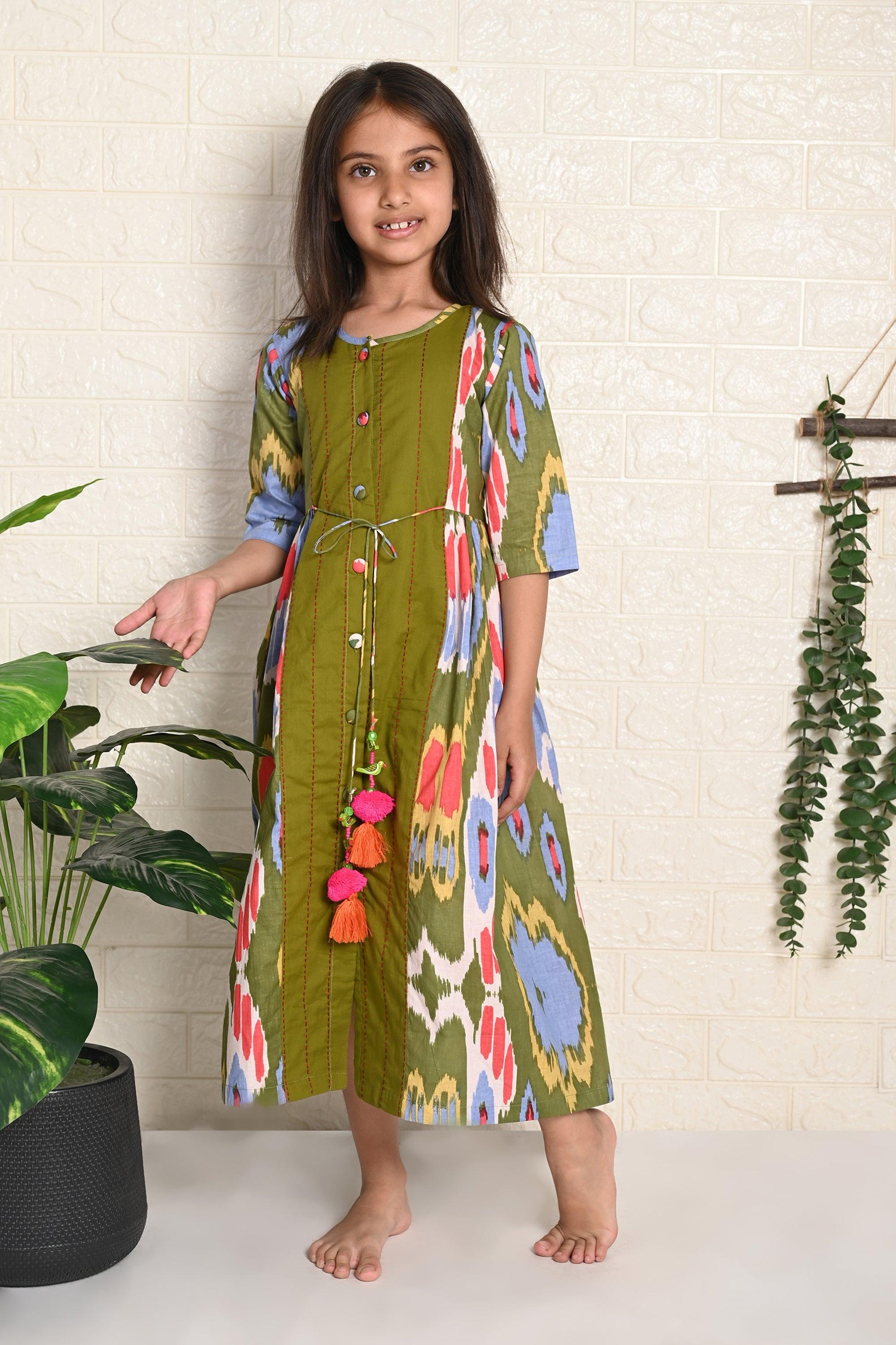 Peasent Ikat Dress - Totdot