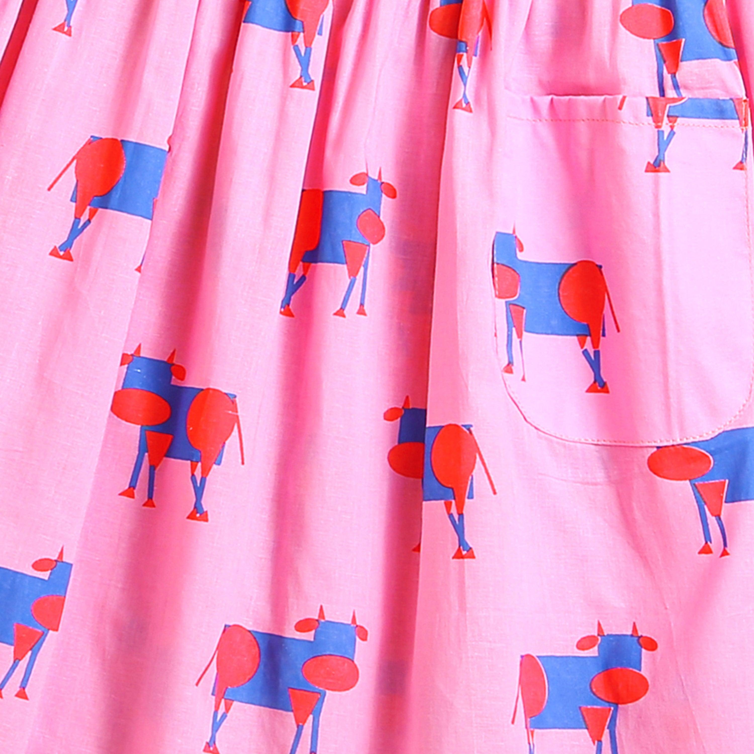 Pink Square Frock - Totdot