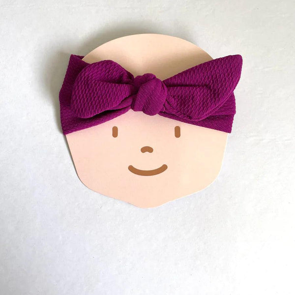 Purple Bow Headwrap for Babies - Totdot