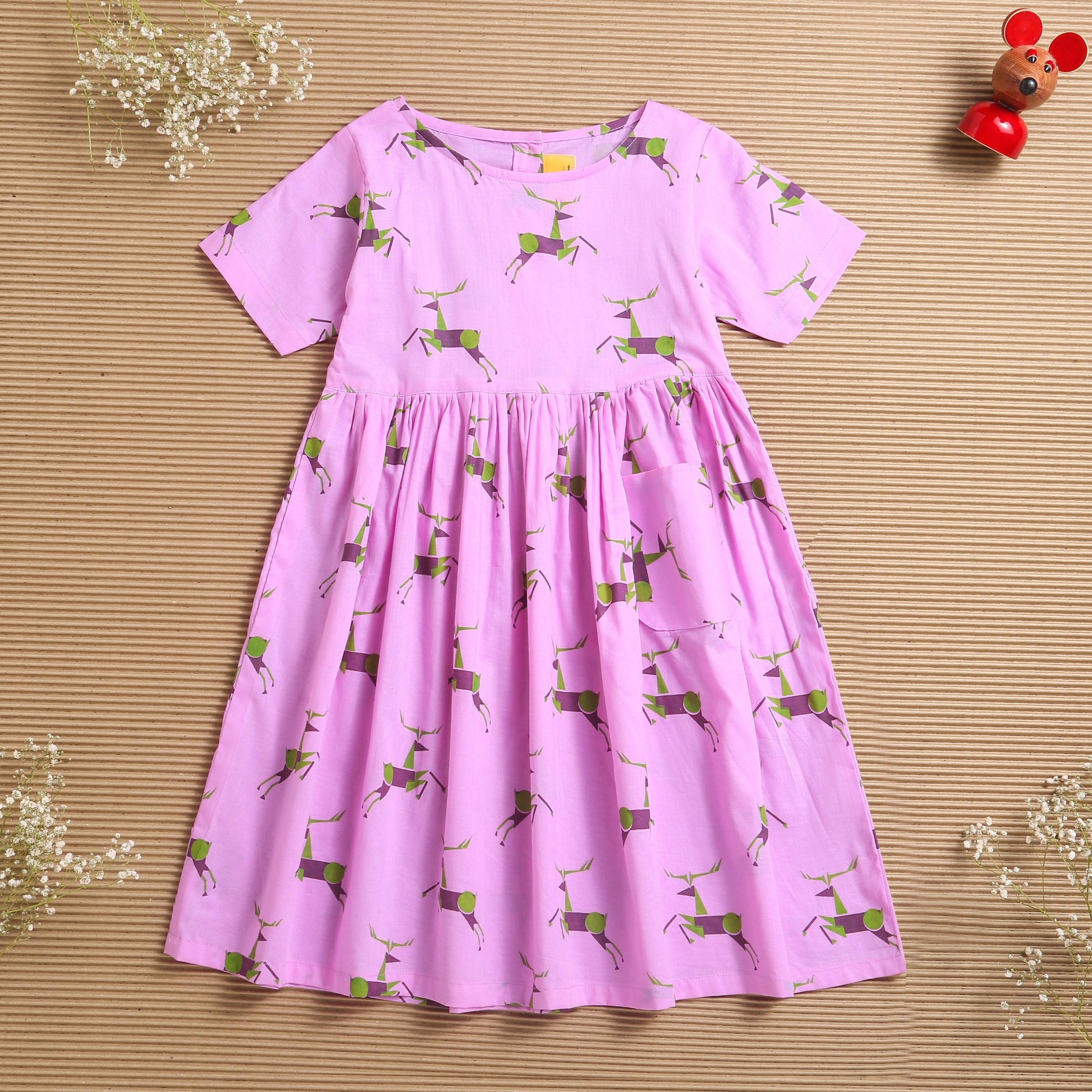 Purple Circle Frock - Totdot