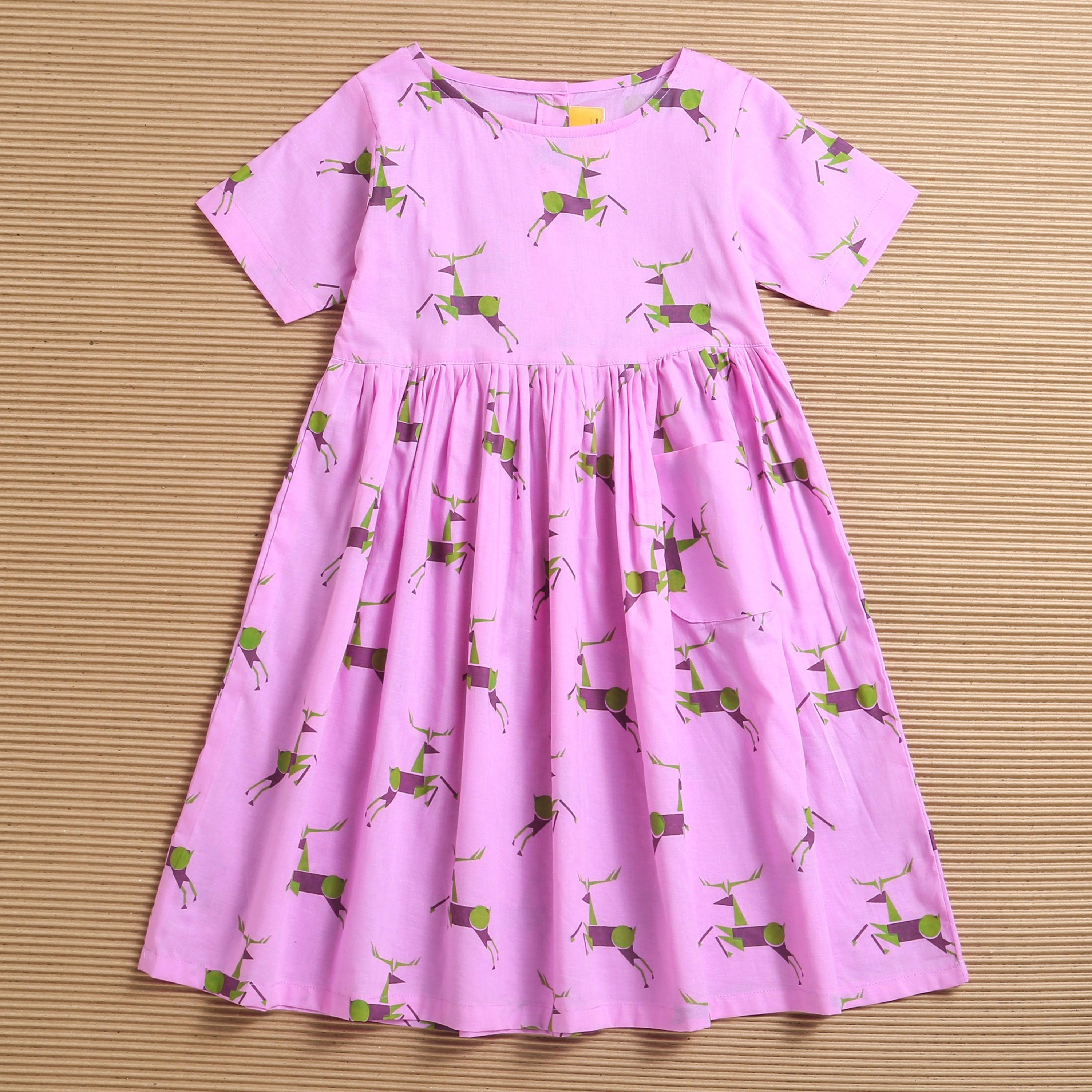 Purple Circle Frock - Totdot