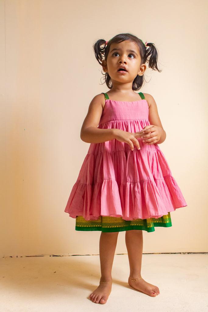 Rachana Baby Pink Kanchipuram Dress - Totdot