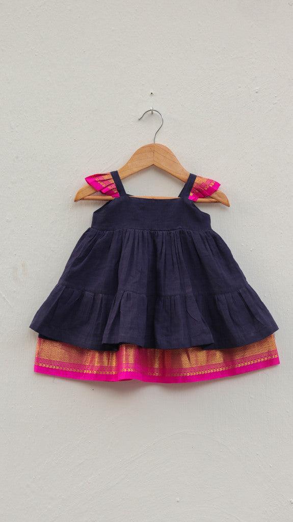 Rachana Blue Kanchipuram Dress - Totdot