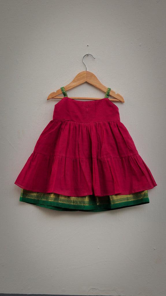 Rachana Pink Kanchipuram Dress - Totdot
