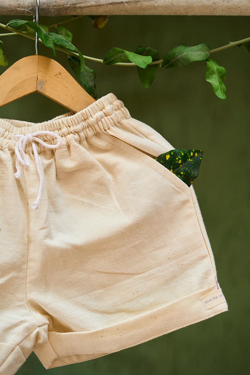 Raindrops keep falling’ kids unisex handwoven kora cotton shorts - Totdot