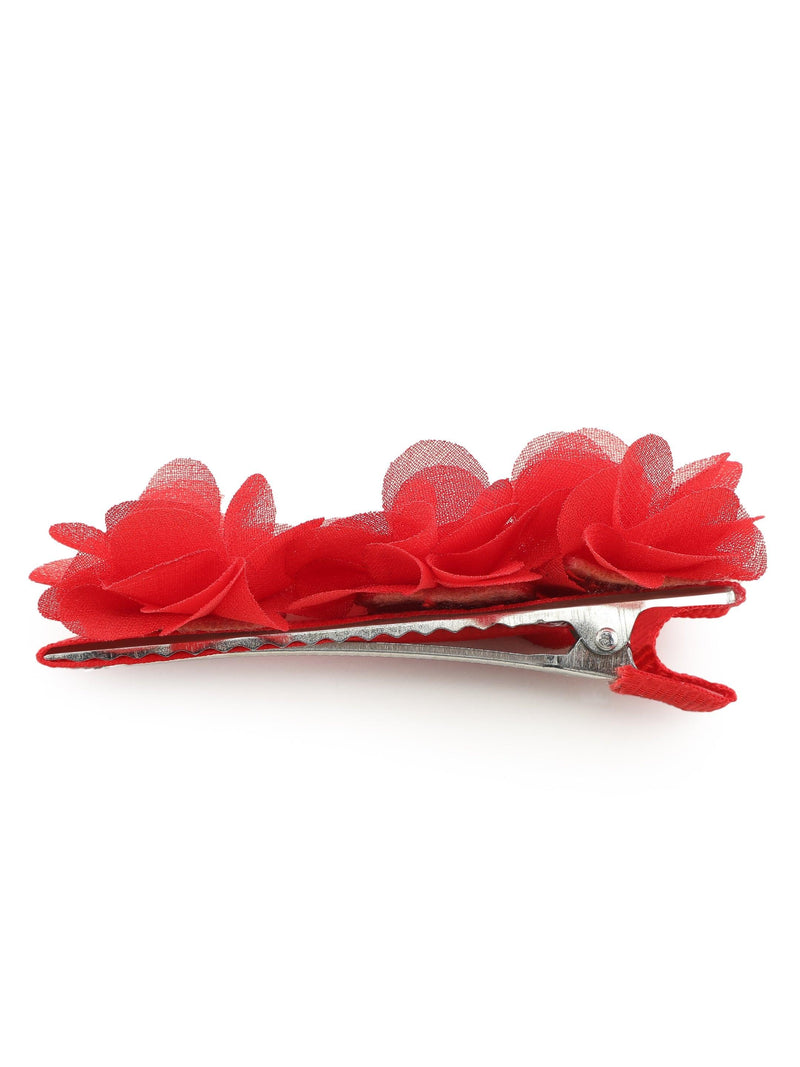 Red flower hairclip - Totdot