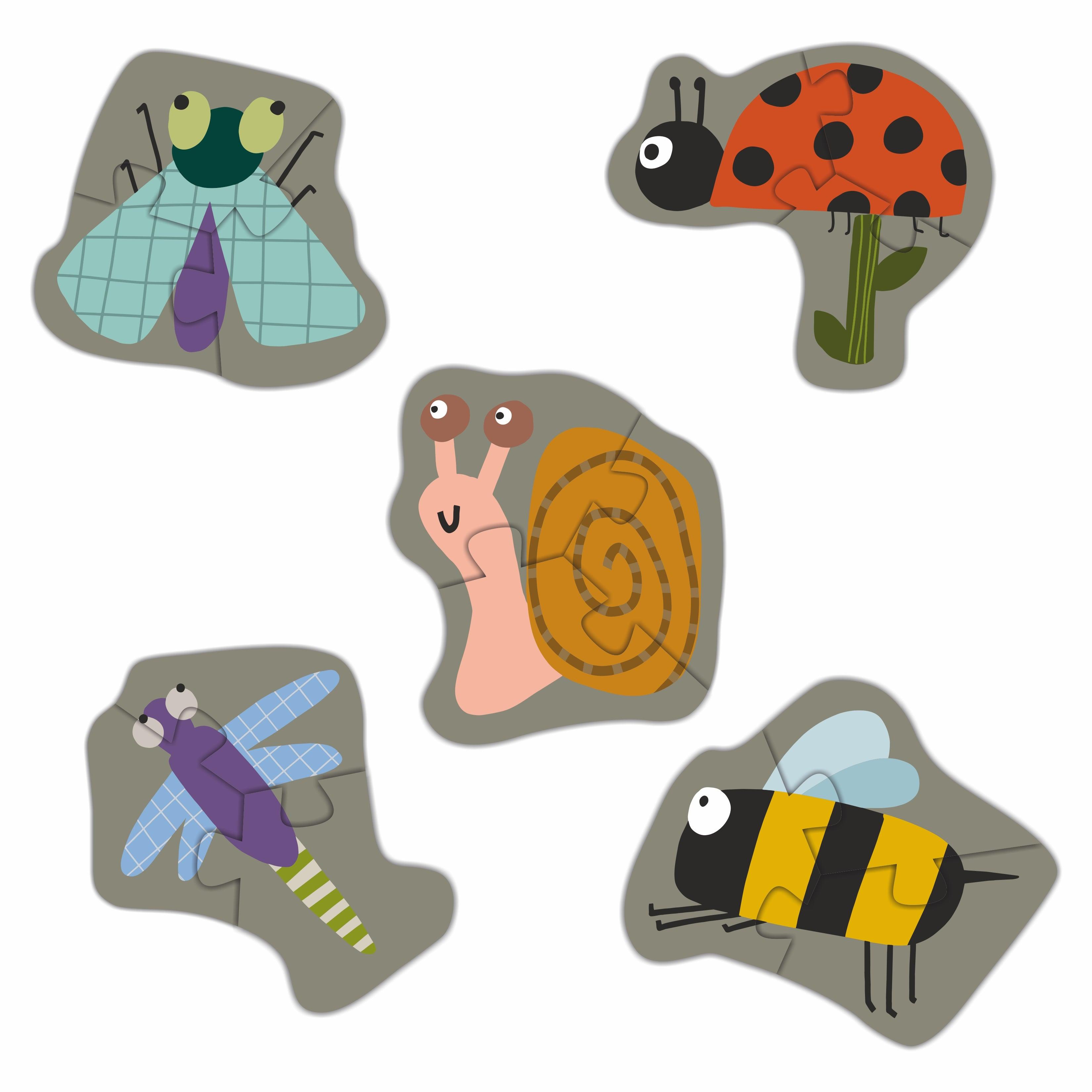 Reversible Shaped Puzzle Insects & Sea Creatures - Totdot