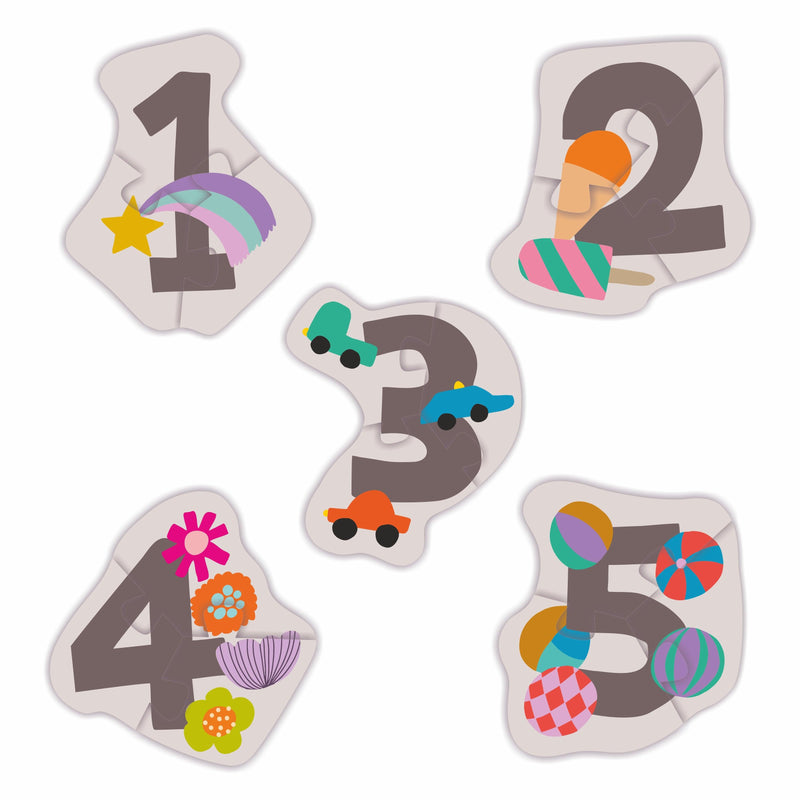 Reversible Shaped Puzzle Numbers & Farm Animals - Totdot