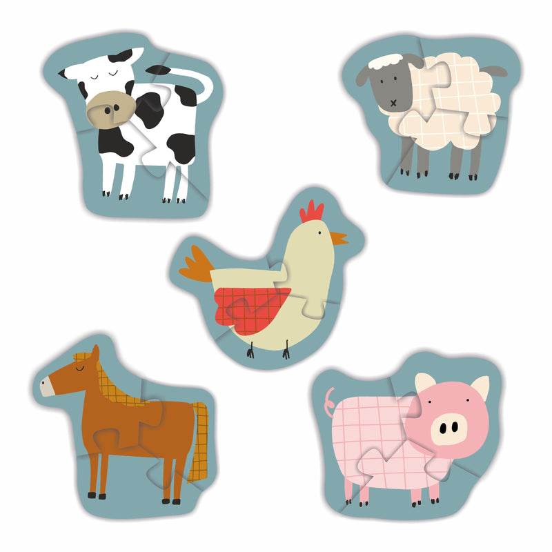 Reversible Shaped Puzzle Numbers & Farm Animals - Totdot
