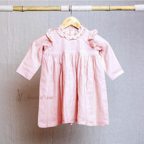 Ruffle Frock Baby pink Color - Totdot