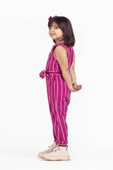 Hot Pink Stripe Jumpsuit Co-Ord