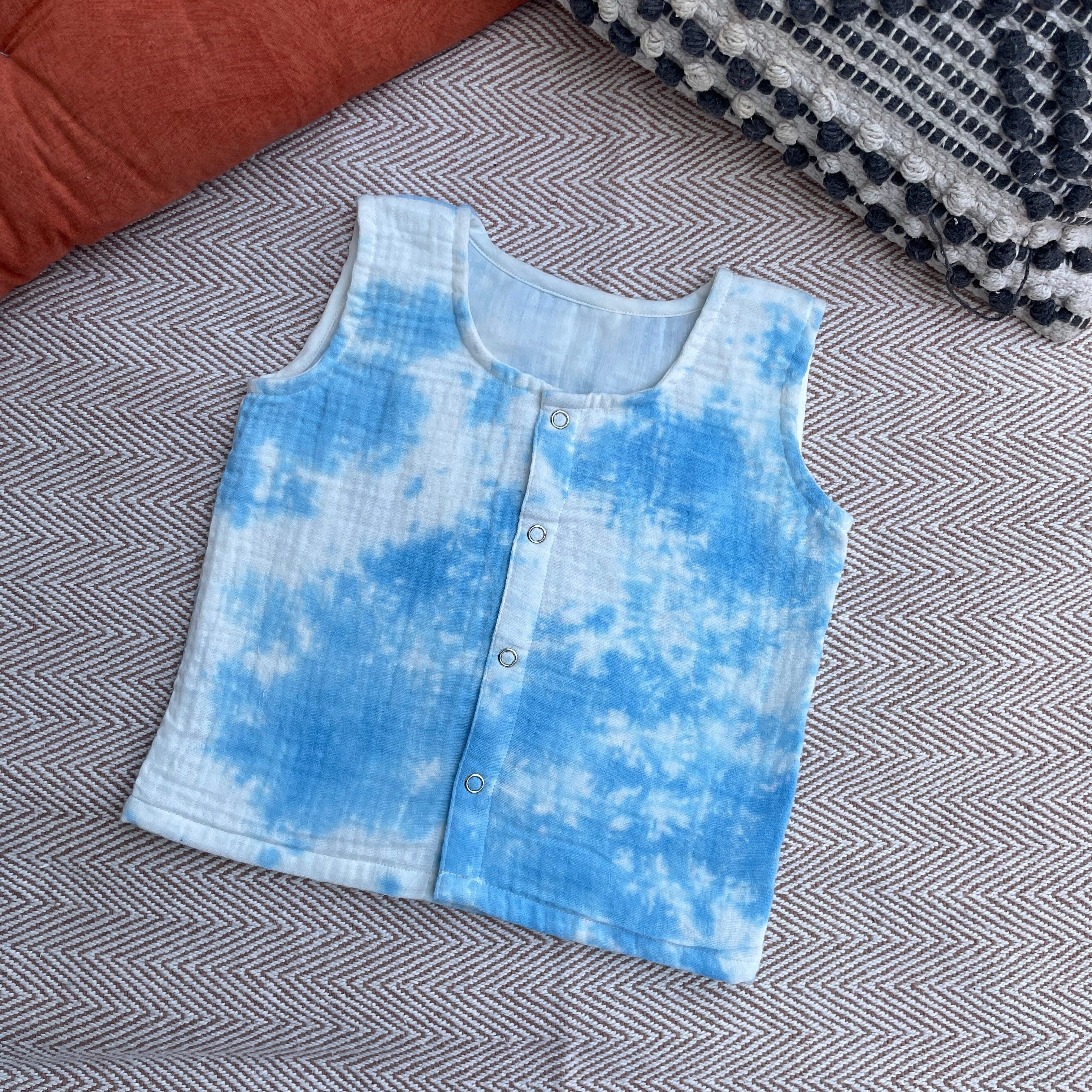 Tie Dye Jhabla Set(Blue) - Totdot