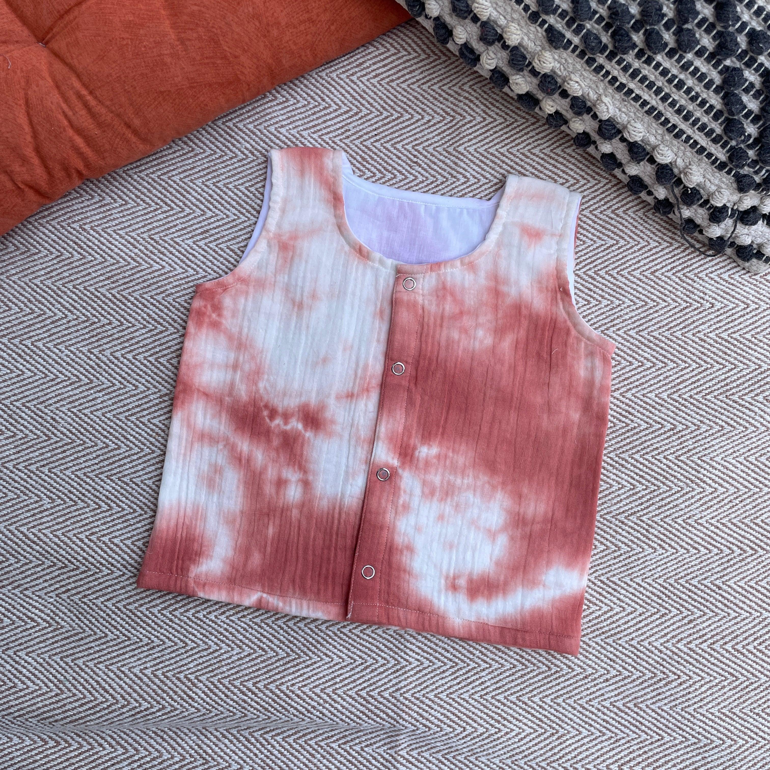 Tie-Dye Jhabla Set (Rust) - Totdot