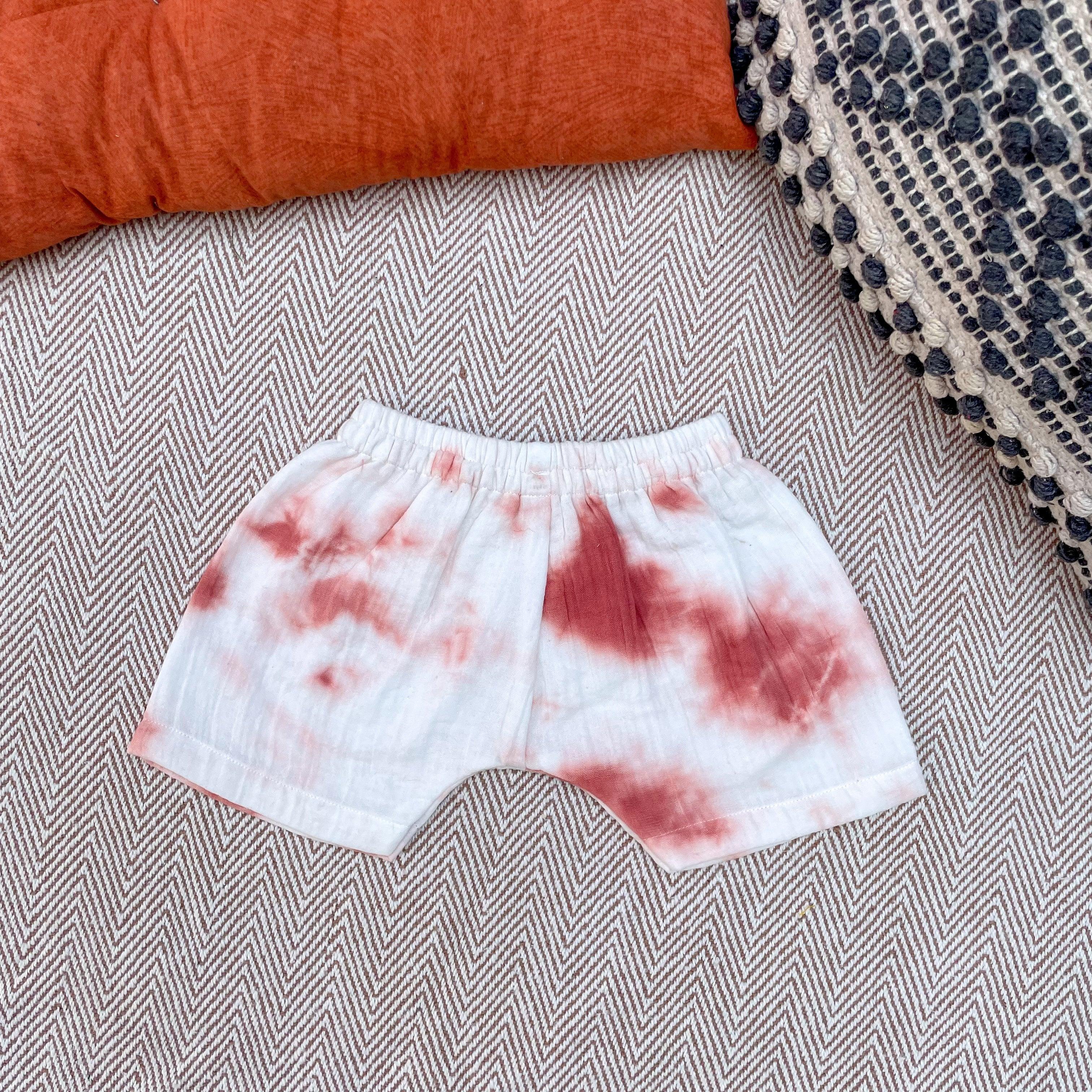 Tie-Dye Jhabla Set (Rust) - Totdot