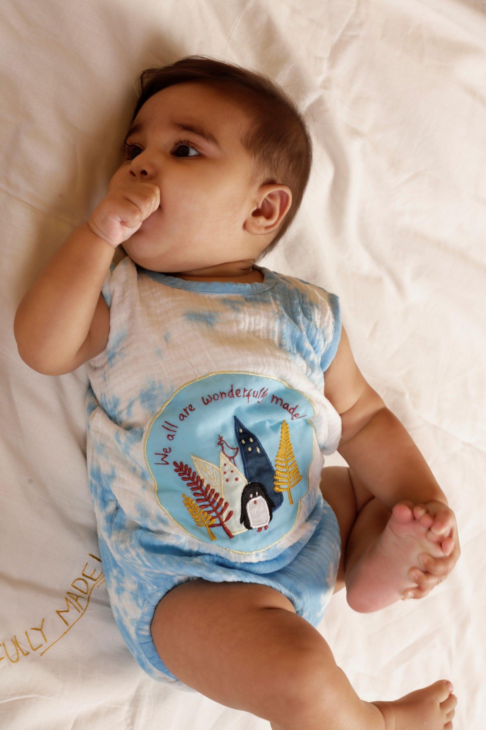 Tie-Dye Penguin Romper - Totdot