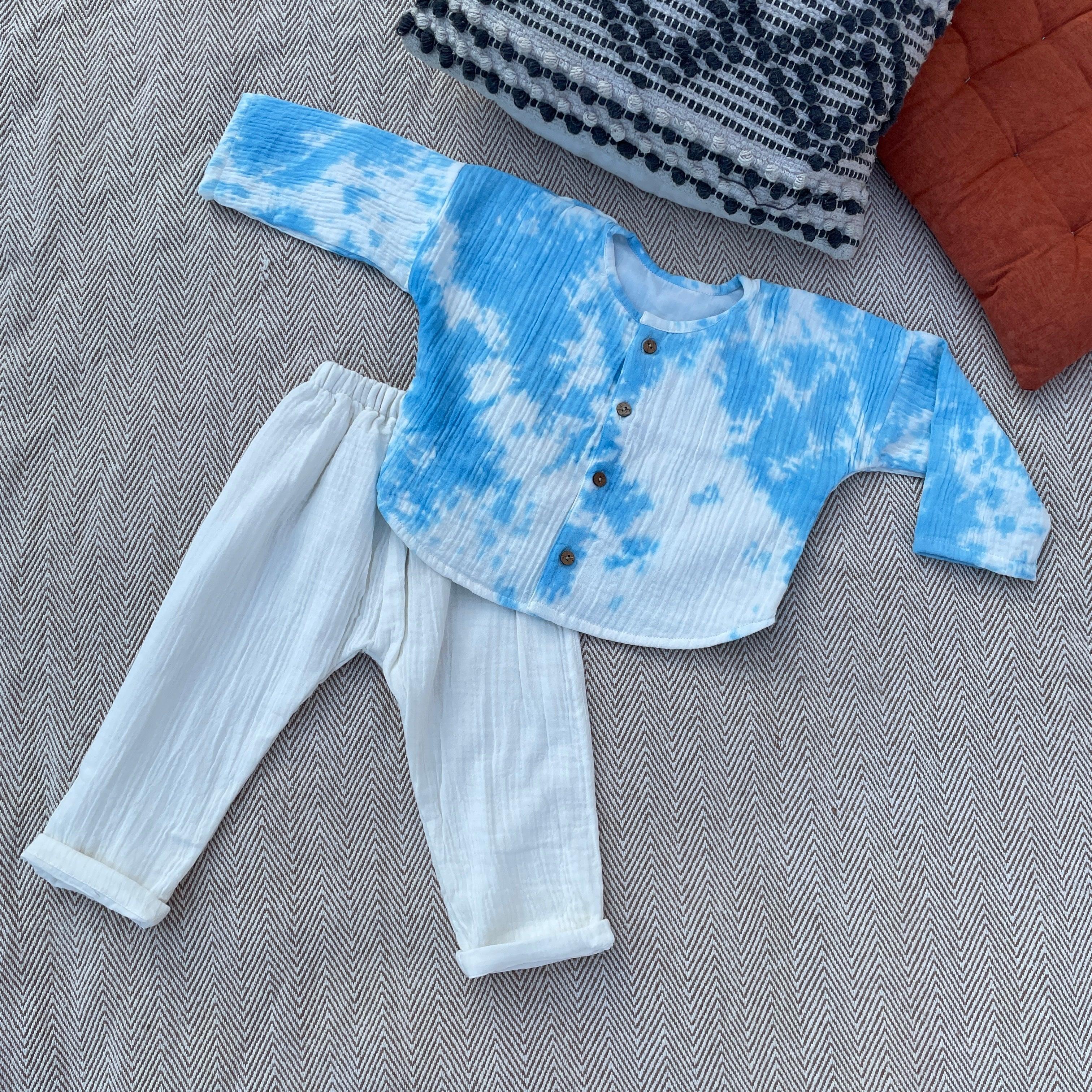 Tie-Dye Wrinkled Muslin Co-ord Set - Totdot