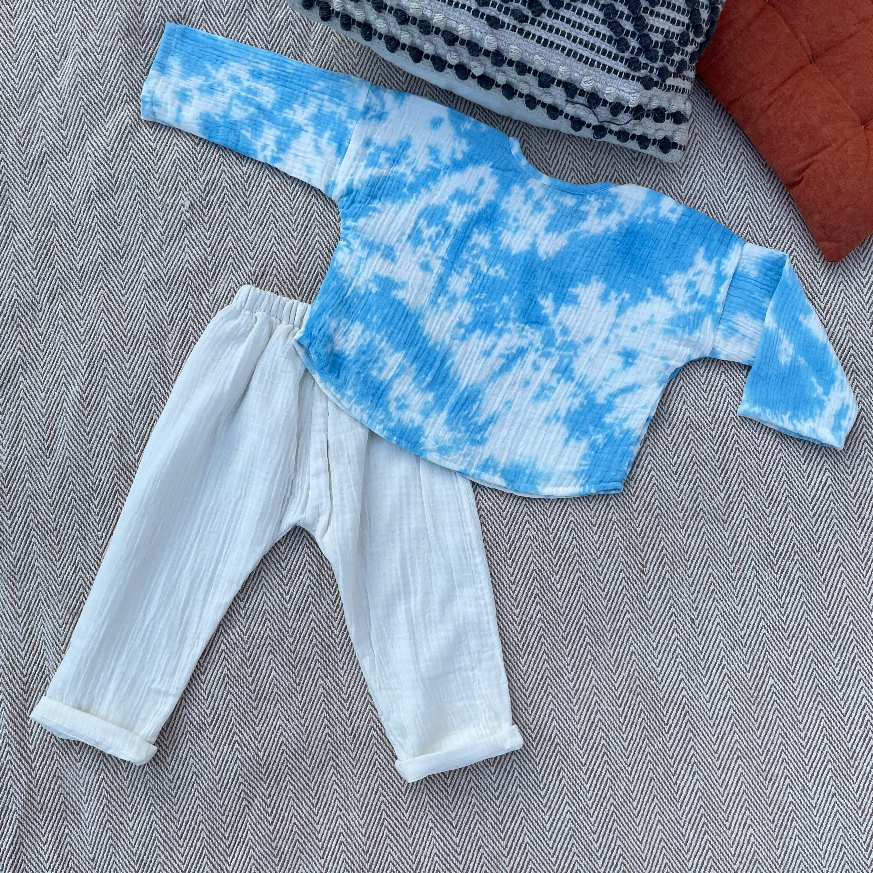 Tie-Dye Wrinkled Muslin Co-ord Set - Totdot