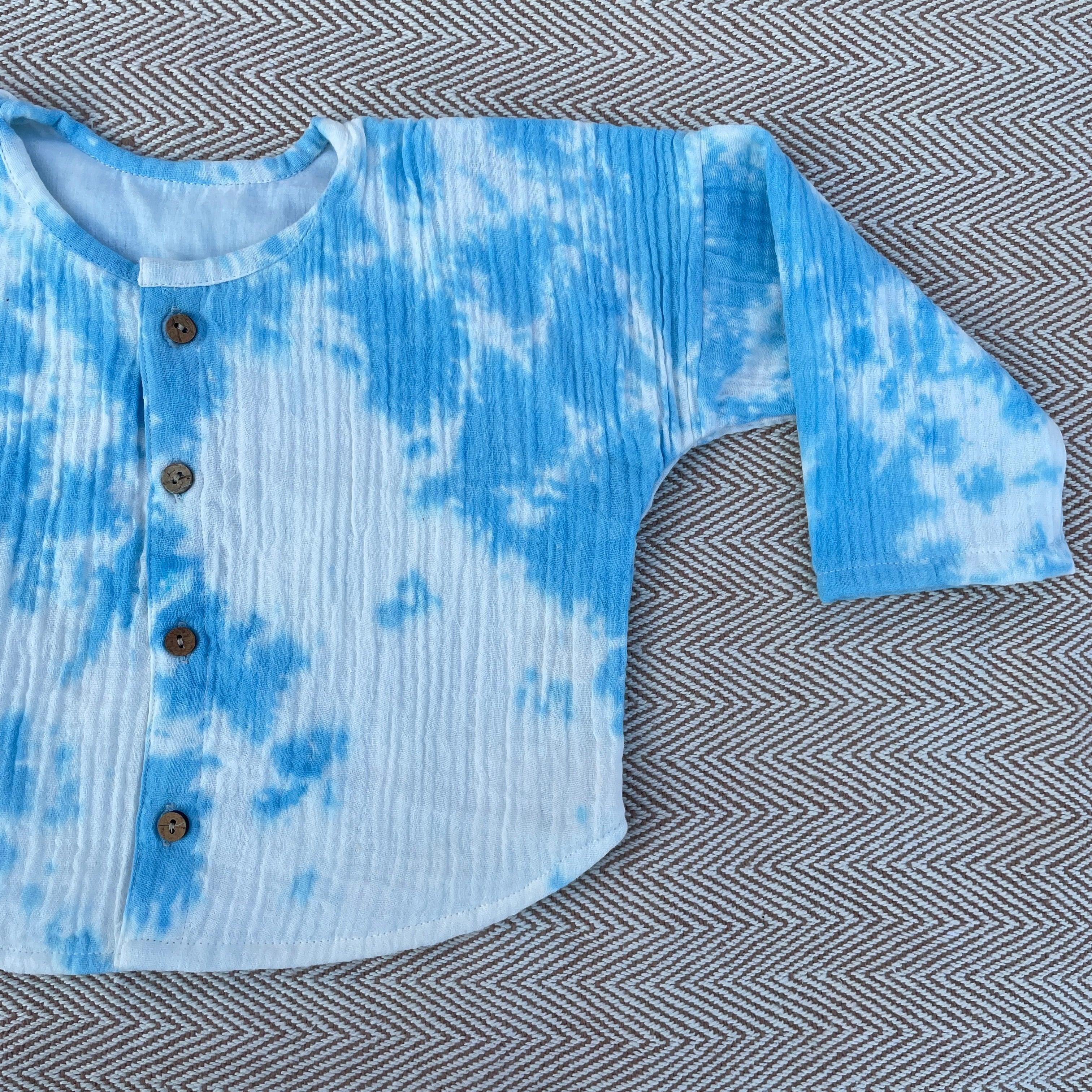 Tie-Dye Wrinkled Muslin Co-ord Set - Totdot