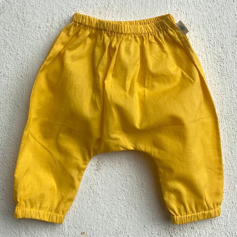 UNISEX ORGANIC PATANG JHABLA WITH YELLOW PANTS - Totdot