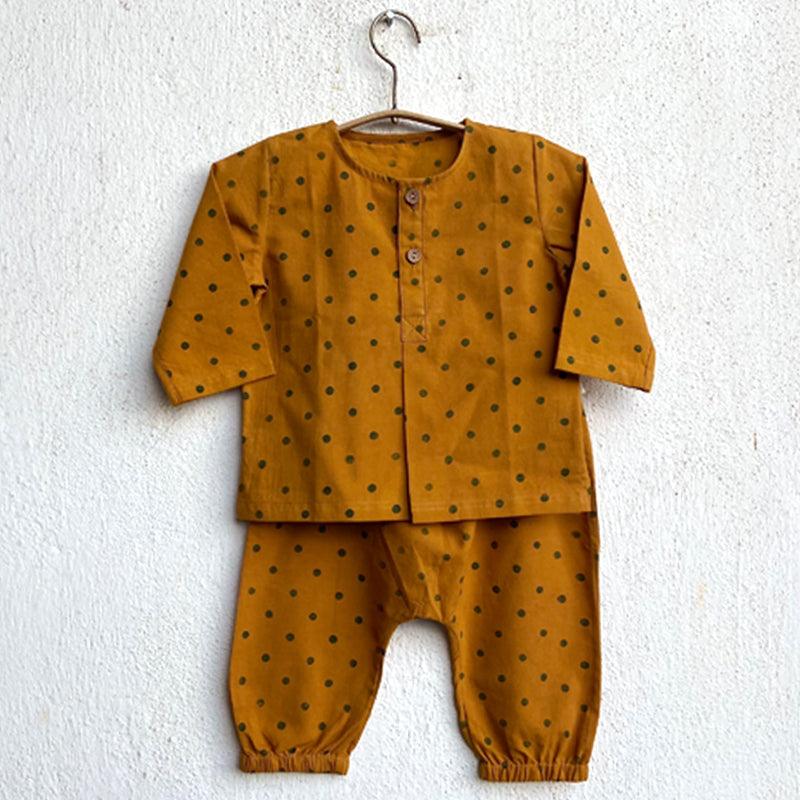 UNISEX ORGANIC RAIDANA PRINT KURTA + PANTS - Totdot