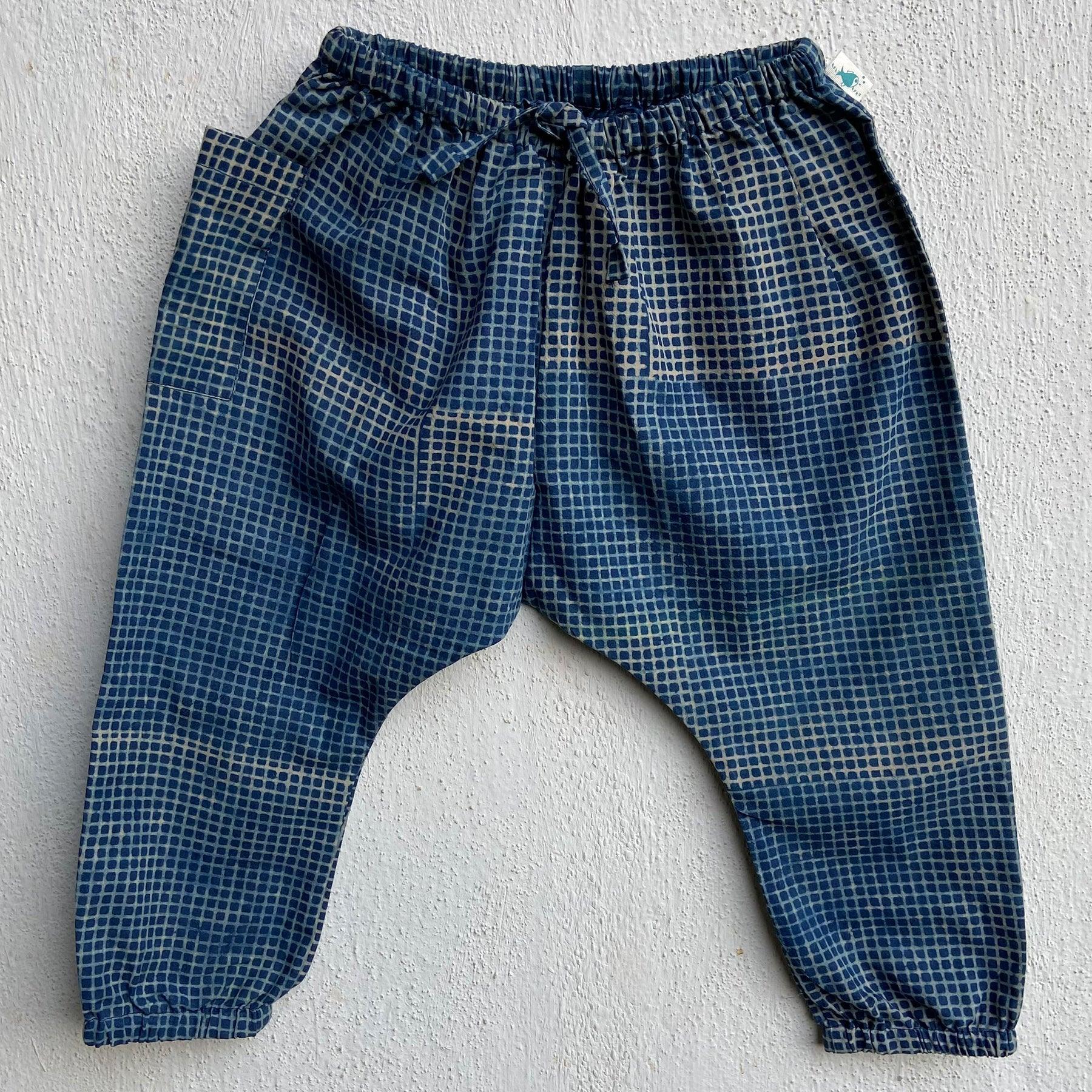 UNISEX ORGANIC ZOO JHABLA WITH INDIGO CHECK PANTS - Totdot