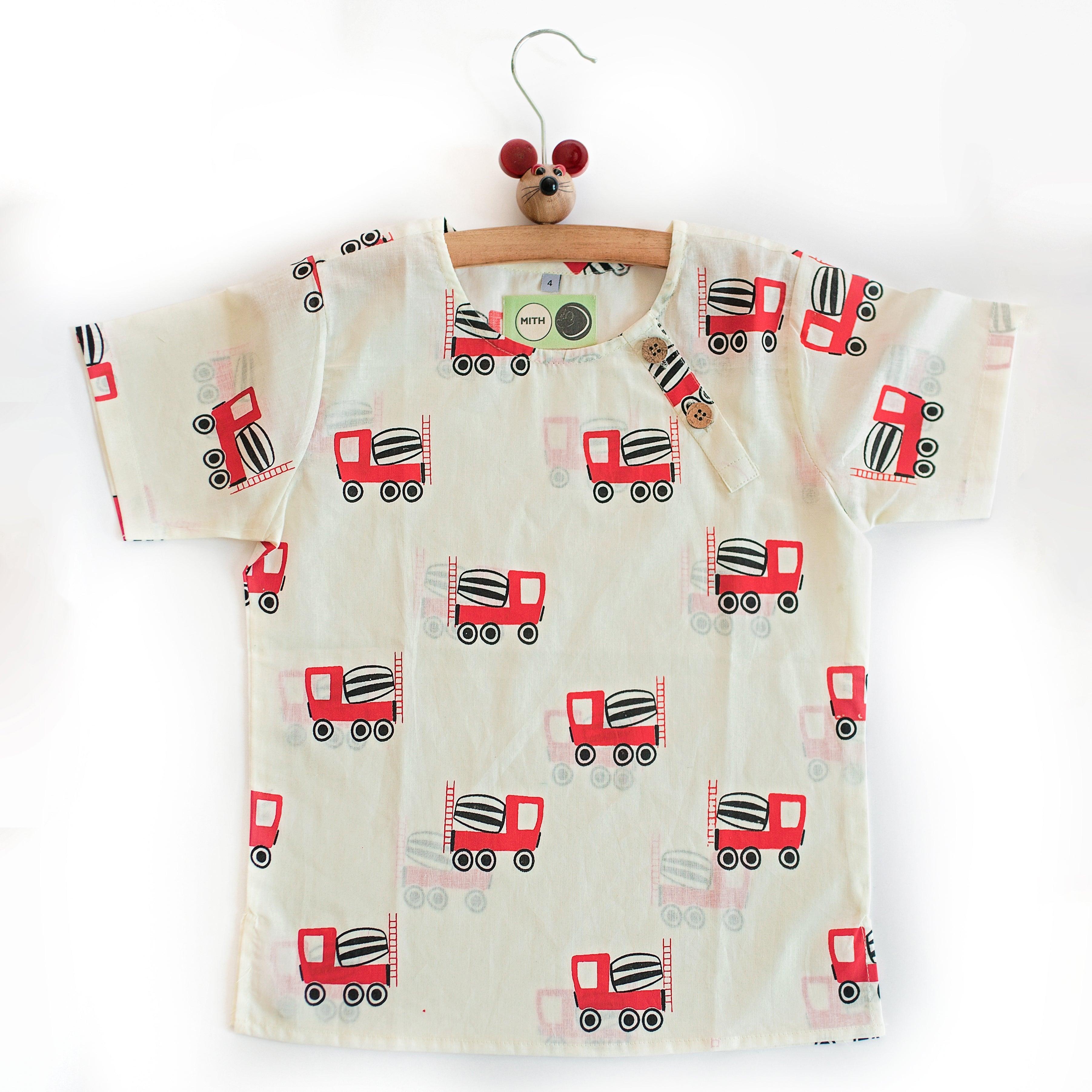 Whirly Cement Mixer Unisex Kurta - Totdot