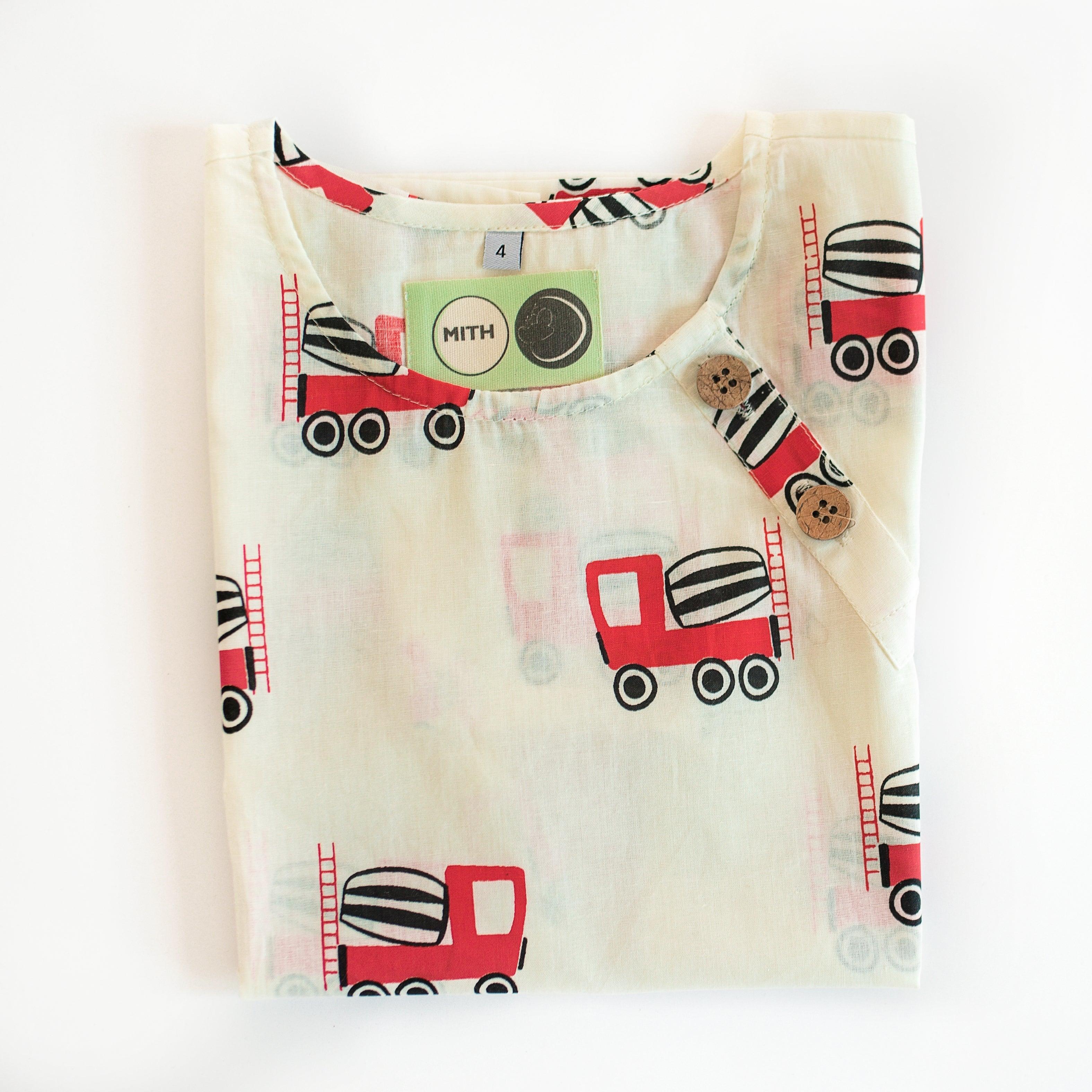 Whirly Cement Mixer Unisex Kurta - Totdot