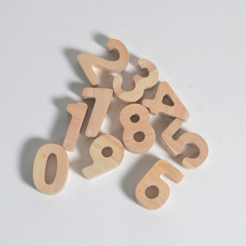 Wood Numbers 0-9 - Totdot