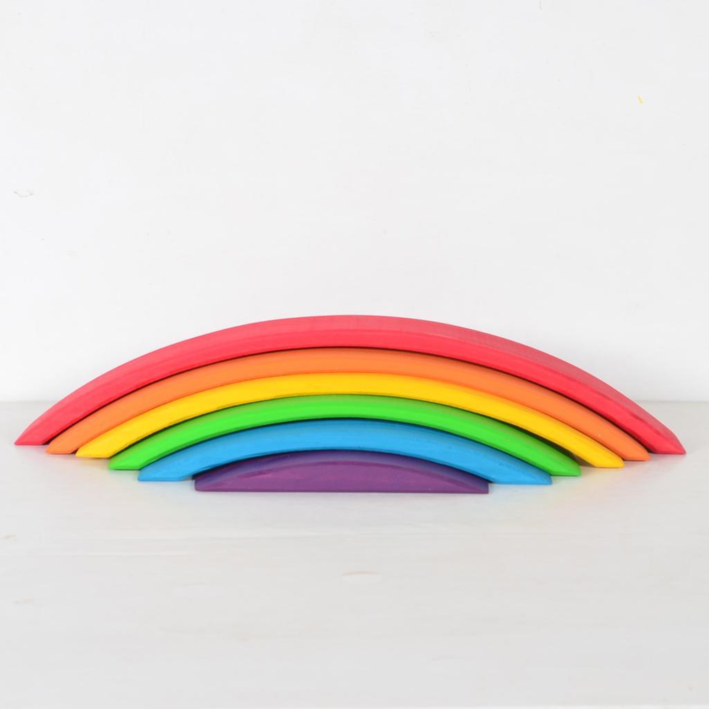 Wooden Nesting Rainbow Bridge - Totdot