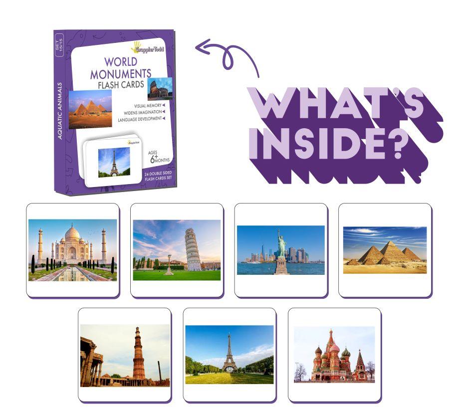 World Monuments Flash Cards - Totdot