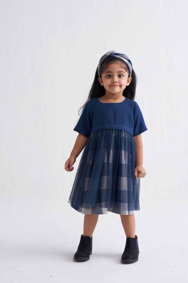 Yoke Dress - Navy - Totdot