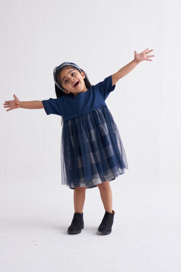 Yoke Dress - Navy - Totdot