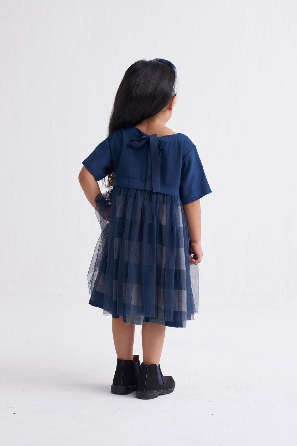 Yoke Dress - Navy - Totdot